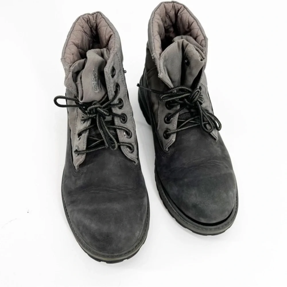 Timberland Roll Top Quilted‎ Gray Boot Size 6